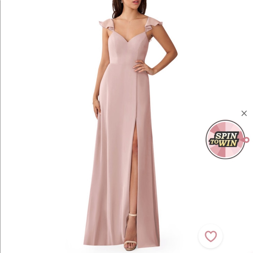 Azazie Everett bridesmaid dress in Dusty Rose